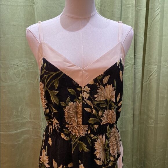 Bcbg Maxazria Floral Black and Cream Maxi Dress, US4 - Picture 9 of 15